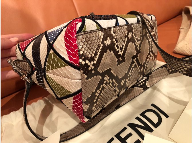 Fendi Handtasche aus Python mehrfarbig Mehrfarben - Ansicht 6