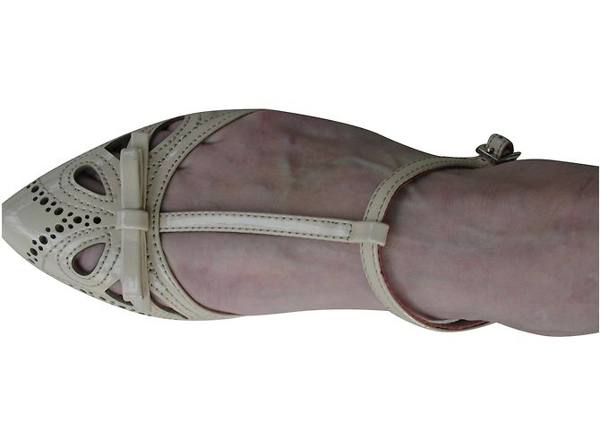 Autre Marque Sandali in pelle beige 37 - vista 2