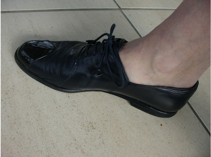 Autre Marque Décolleté in pelle blu navy 37.5 - vista 8