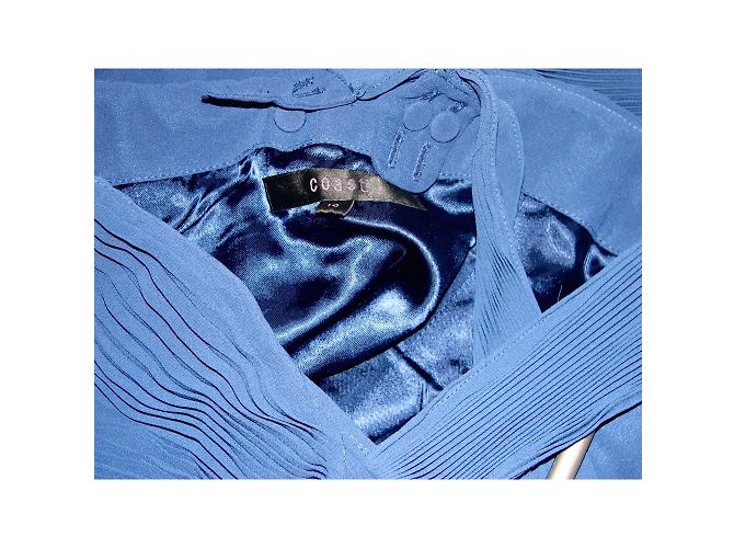 Coast Cocktailkleid aus Chiffon Blau Größe 10 - Ansicht 3
