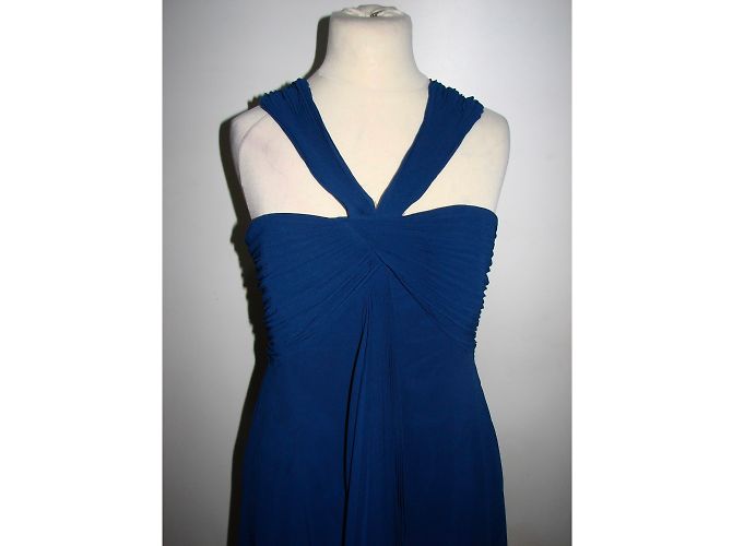 Coast Cocktailkleid aus Chiffon Blau Größe 10 - Ansicht 4