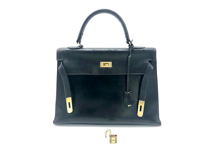 Hermès KELLY Noir Box 32cm Schwarz - Ansicht 12