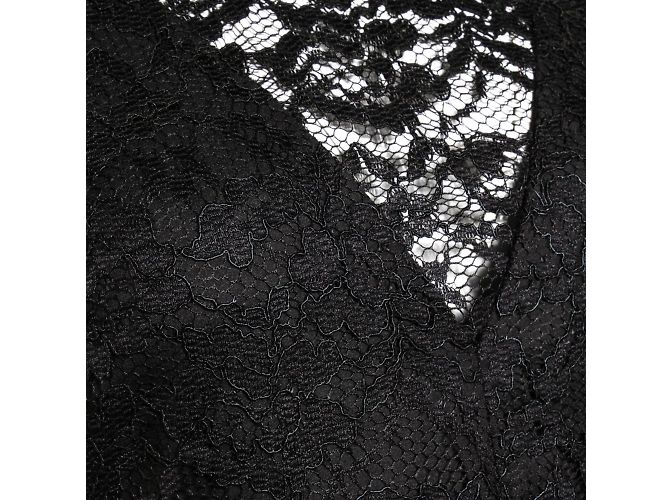 Vestido largo de encaje negro Super Trash - vista 3