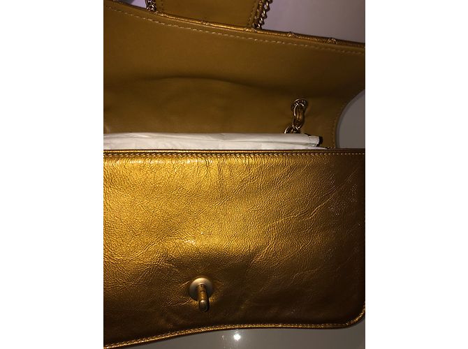 Borsa Chanel in pelle oro giallo D'oro - vista 11