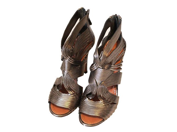 Sandali Alaïa in pelle argentati taglia 39 Argento - vista 2