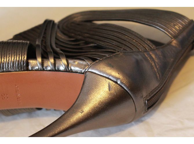 Sandali Alaïa in pelle argentati taglia 39 Argento - vista 5