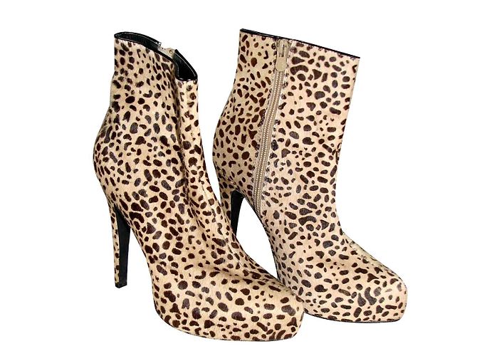 Botines Super Trash Estampado Leopardo Pelo de Pony 39 Estampado de leopardo - vista 2