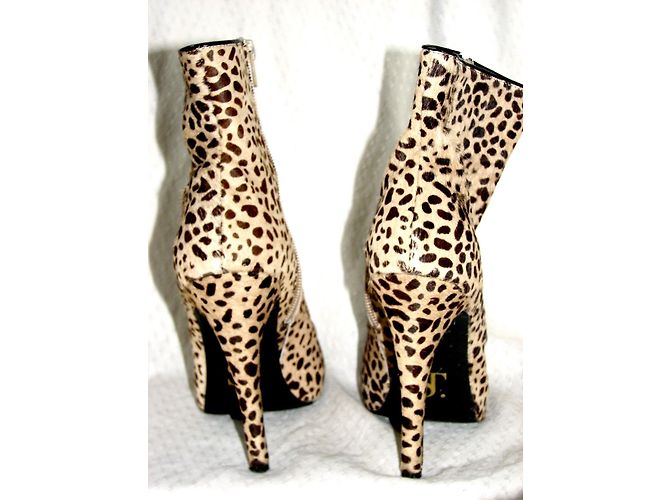 Botines Super Trash Estampado Leopardo Pelo de Pony 39 Estampado de leopardo - vista 4