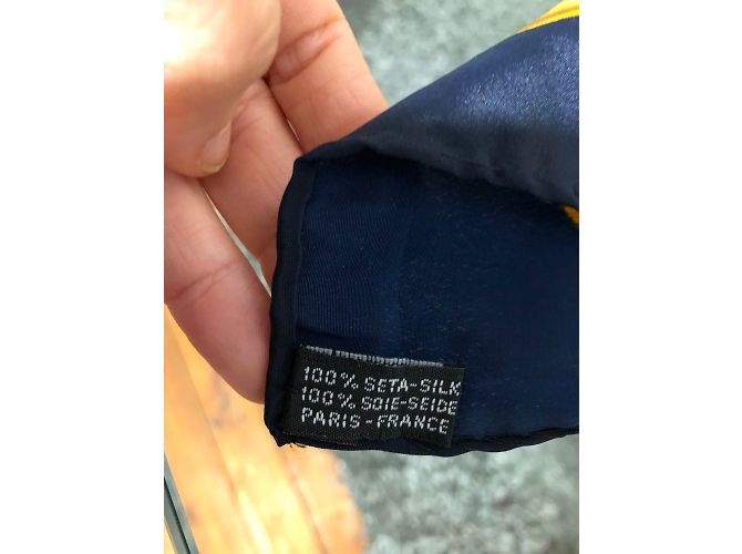 Chanel Lenços Dourado Azul marinho - vista 3