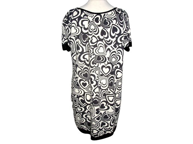 Love Moschino Strickkleid Wolle Weiß und Grau - Ansicht 3