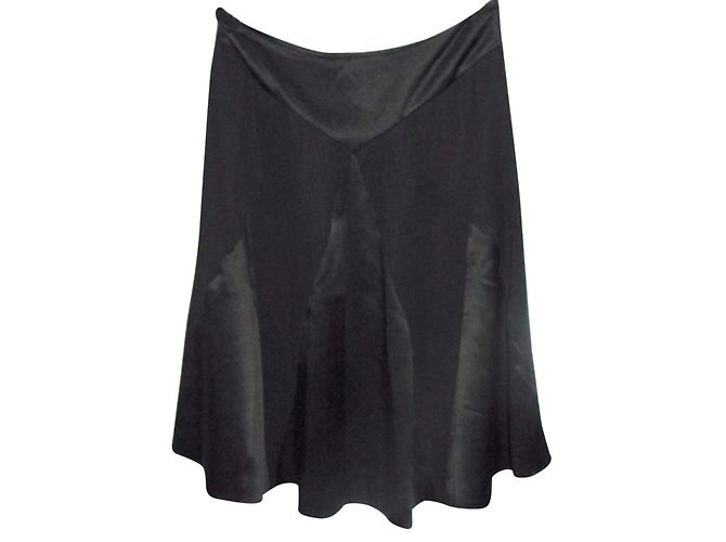 Saia skater de seda preta Temperley London Preto - vista 3