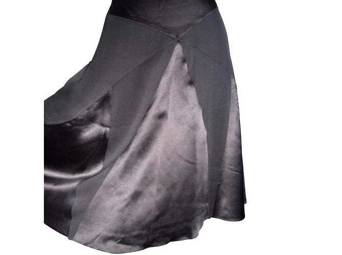 Saia skater de seda preta Temperley London Preto - vista 4
