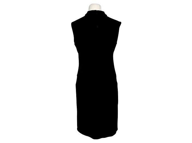 Escada Schwarzes Wollkleid mit Neru Kragen - Ansicht 3