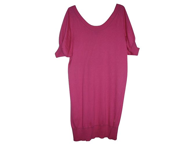 Vestido jersey Paul Smith de seda y algodón fucsia - vista 2