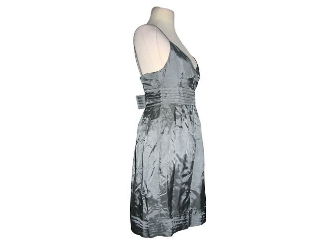See by Chloé Cocktailkleid aus Satin Silber - Ansicht 2