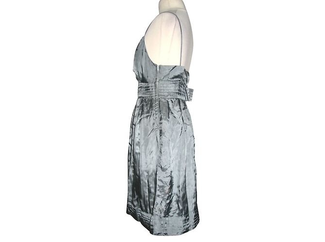 See by Chloé Cocktailkleid aus Satin Silber - Ansicht 3