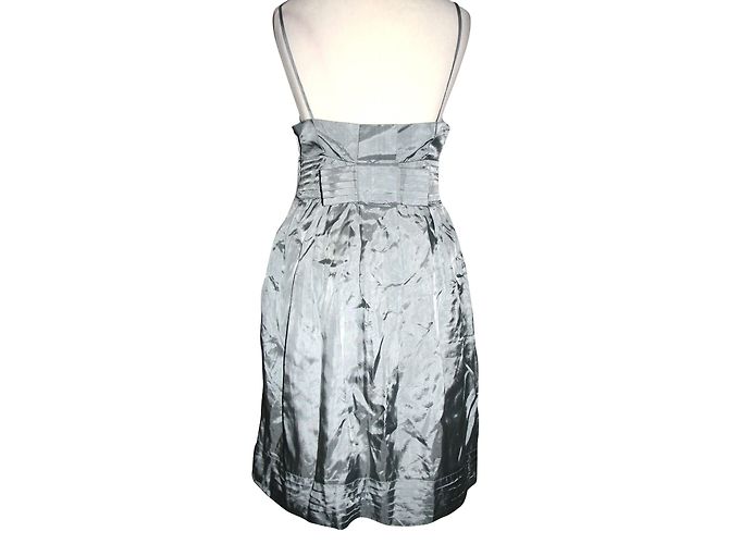 See by Chloé Cocktailkleid aus Satin Silber - Ansicht 4
