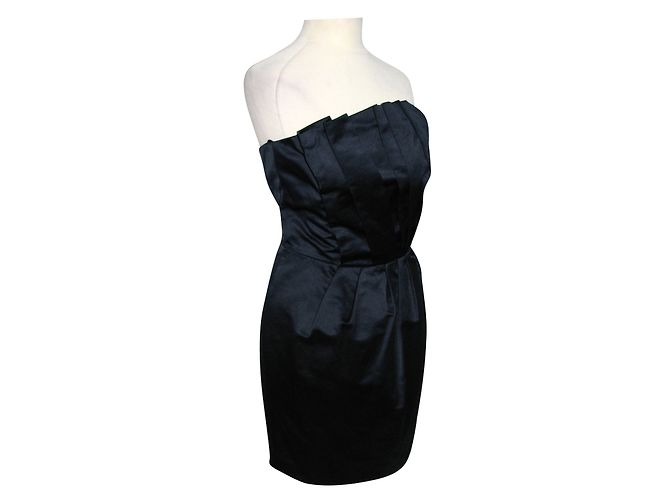 French Connection Cocktailkleid aus Satin Blau - Ansicht 3