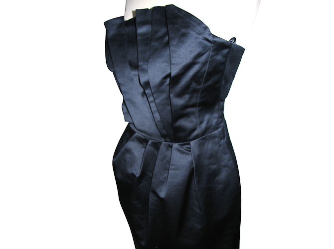 French Connection Cocktailkleid aus Satin Blau - Ansicht 5