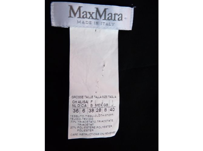 Max Mara Top Negro Sin Mangas con Drapeado - vista 7