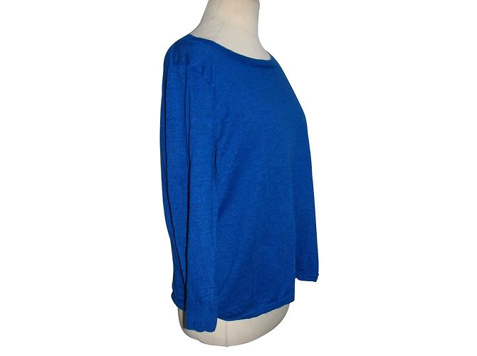 Autre Marque Top de punto J Crew de lino azul - vista 2