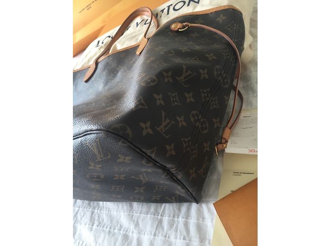 Neverfull Louis Vuitton Totalizadores Castaño - vista 2