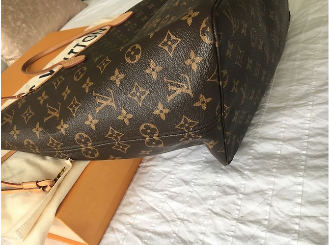 Neverfull Louis Vuitton Totalizadores Castaño - vista 3