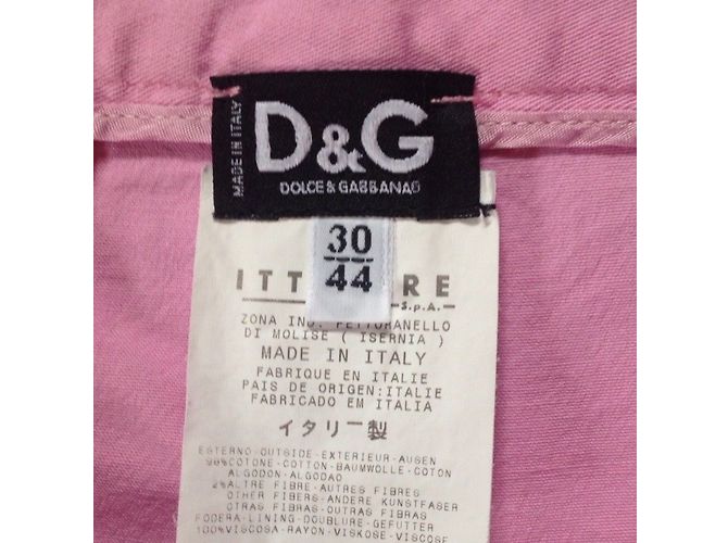 Pantalones de algodón rosa Dolce & Gabbana - vista 3