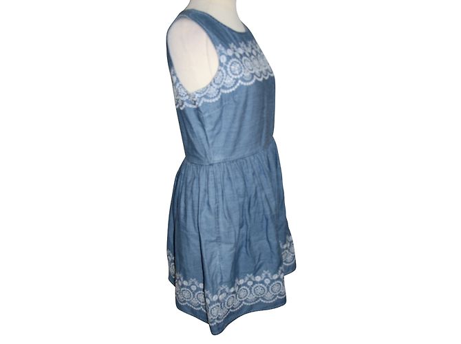 Jack Wills Abito denim ricamato Blu - vista 2
