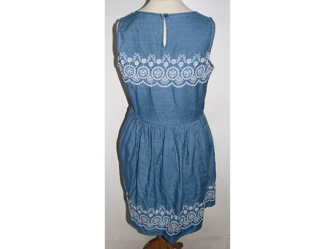 Jack Wills Abito denim ricamato Blu - vista 3