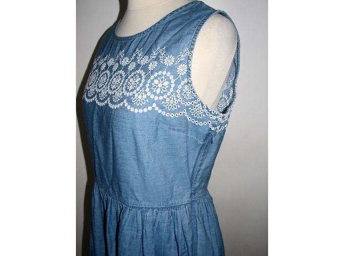 Jack Wills Abito denim ricamato Blu - vista 4