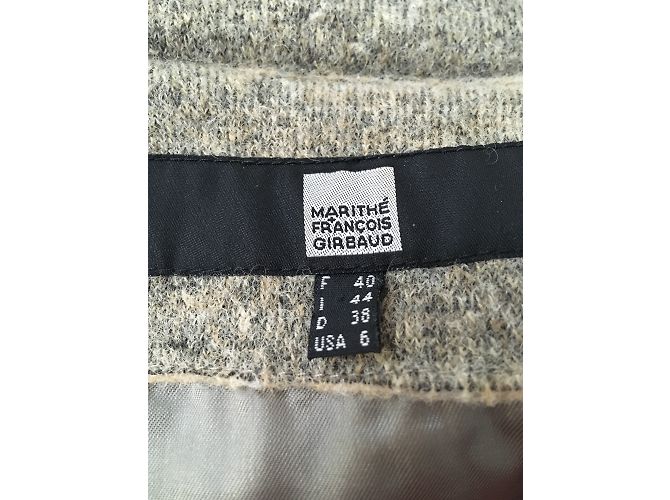 Marithé et François Girbaud Wolljacke Weiß Beige Grau - Ansicht 6