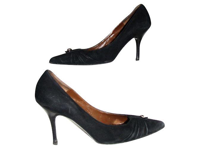 Décolleté Bally in scamosciato nero - vista 3