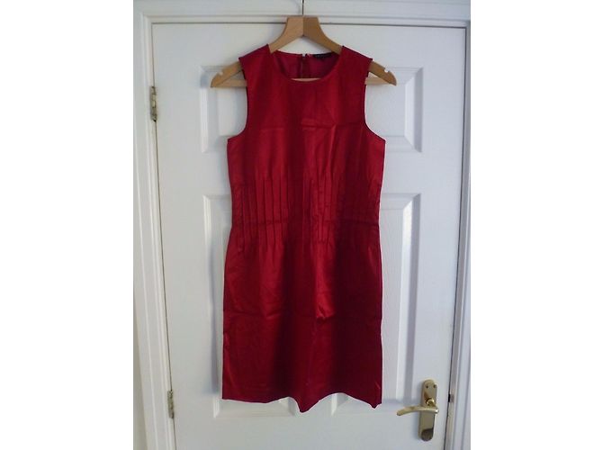 Theory Cocktailkleid Rot Satin - Ansicht 6