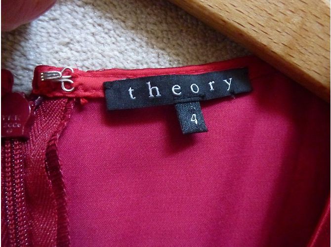 Theory Cocktailkleid Rot Satin - Ansicht 7