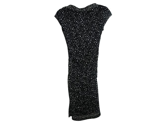 Vestido ajustado Reiss Azul con estampado blanco - vista 2