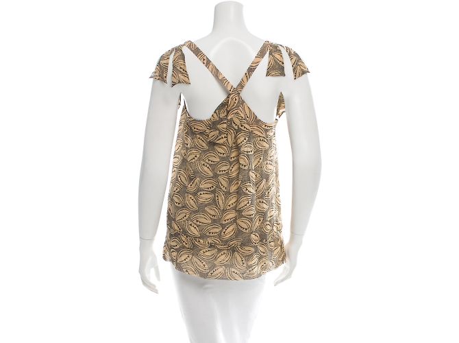 Blusa de seda Diane Von Furstenberg Tiaroa marrón caramelo Castaño - vista 2