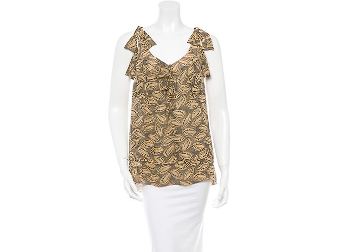 Blusa de seda Diane Von Furstenberg Tiaroa marrón caramelo Castaño - vista 3