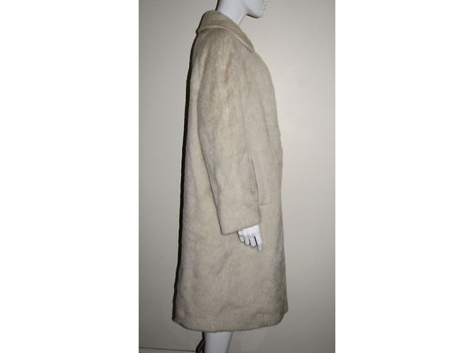 Autre Marque Cappotto in mohair ORMDALE color eggshell Bianco sporco - vista 7