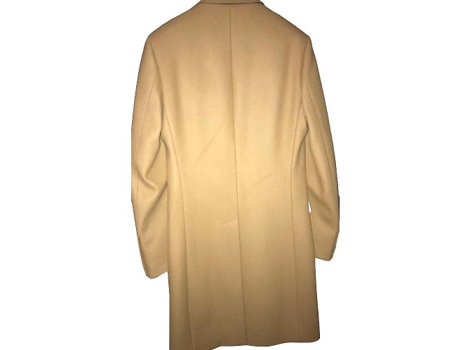 Sandro long wool coat beige camel - view 2