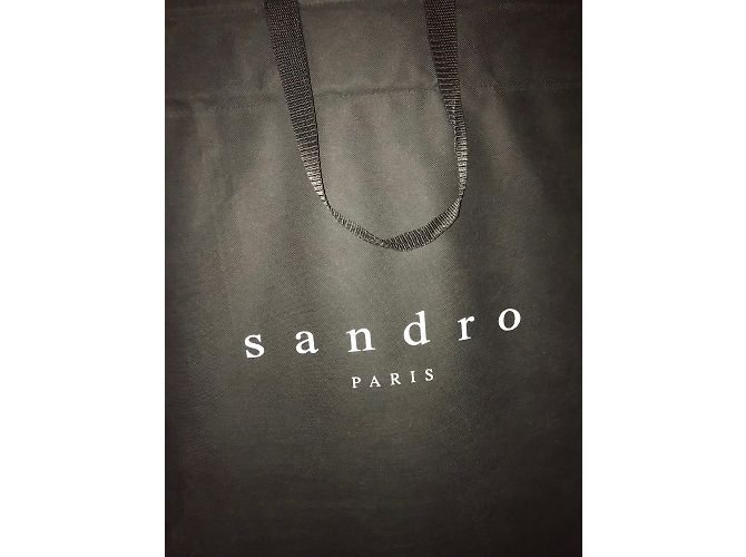 Sandro long wool coat beige camel - view 5