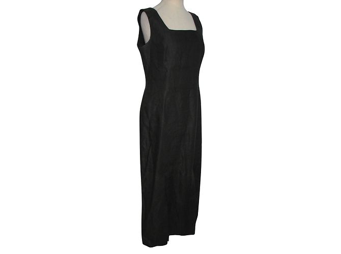 Hobbs Maxikleid aus Leinen Olivgrün - Ansicht 2