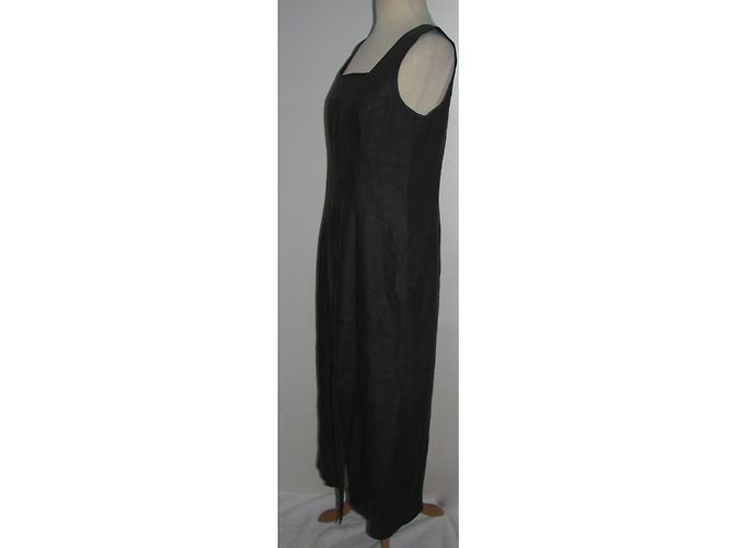 Hobbs Maxikleid aus Leinen Olivgrün - Ansicht 3