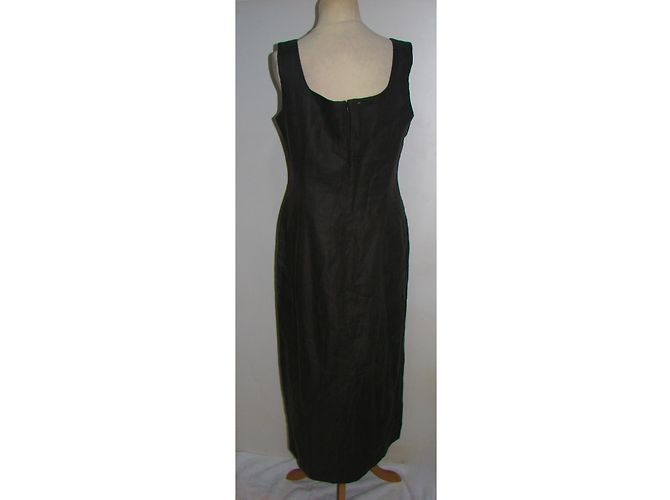 Hobbs Maxikleid aus Leinen Olivgrün - Ansicht 4