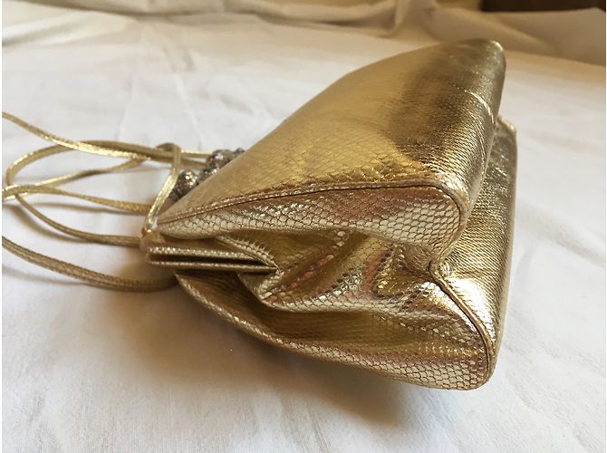 Judith Leiber Sac de soirée-Cuir dorée - vue 6