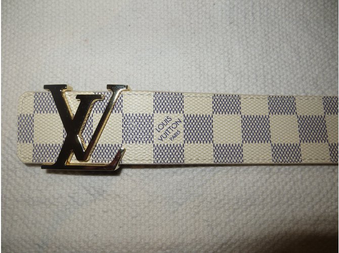 Louis Vuitton LV INITIALS DAMIER AZUR GURT M9609 Aus weiß Marineblau - Ansicht 12