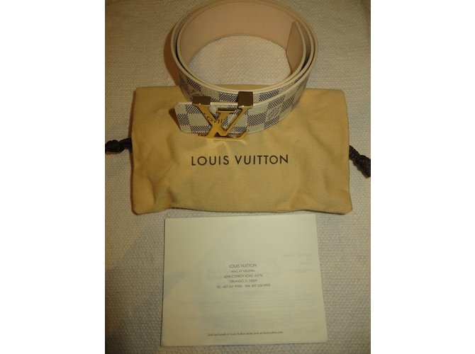 Louis Vuitton LV INITIALS DAMIER AZUR GURT M9609 Aus weiß Marineblau - Ansicht 15