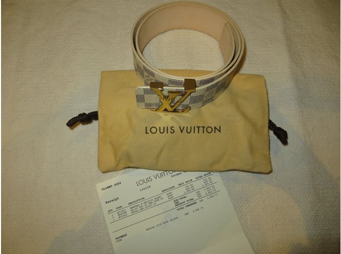 Louis Vuitton LV INITIALS DAMIER AZUR GURT M9609 Aus weiß Marineblau - Ansicht 16