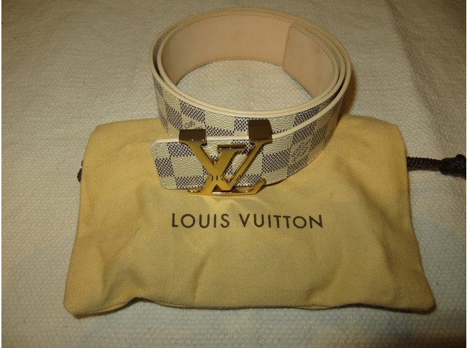 Louis Vuitton LV INITIALS DAMIER AZUR GURT M9609 Aus weiß Marineblau - Ansicht 2