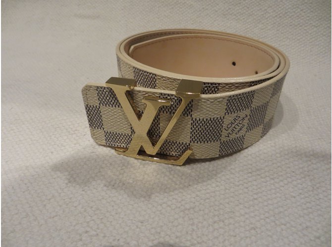 Louis Vuitton LV INITIALS DAMIER AZUR GURT M9609 Aus weiß Marineblau - Ansicht 4